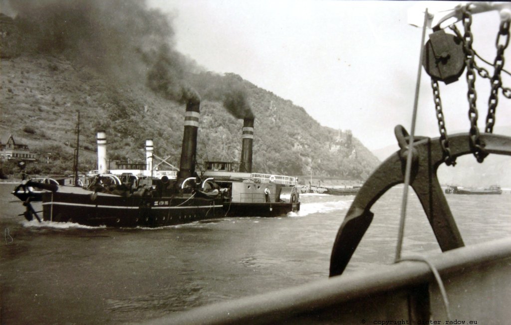 DS H-Rhein bei Loreley 1949